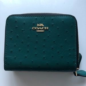 Coach Emerald Green ostrich wallet